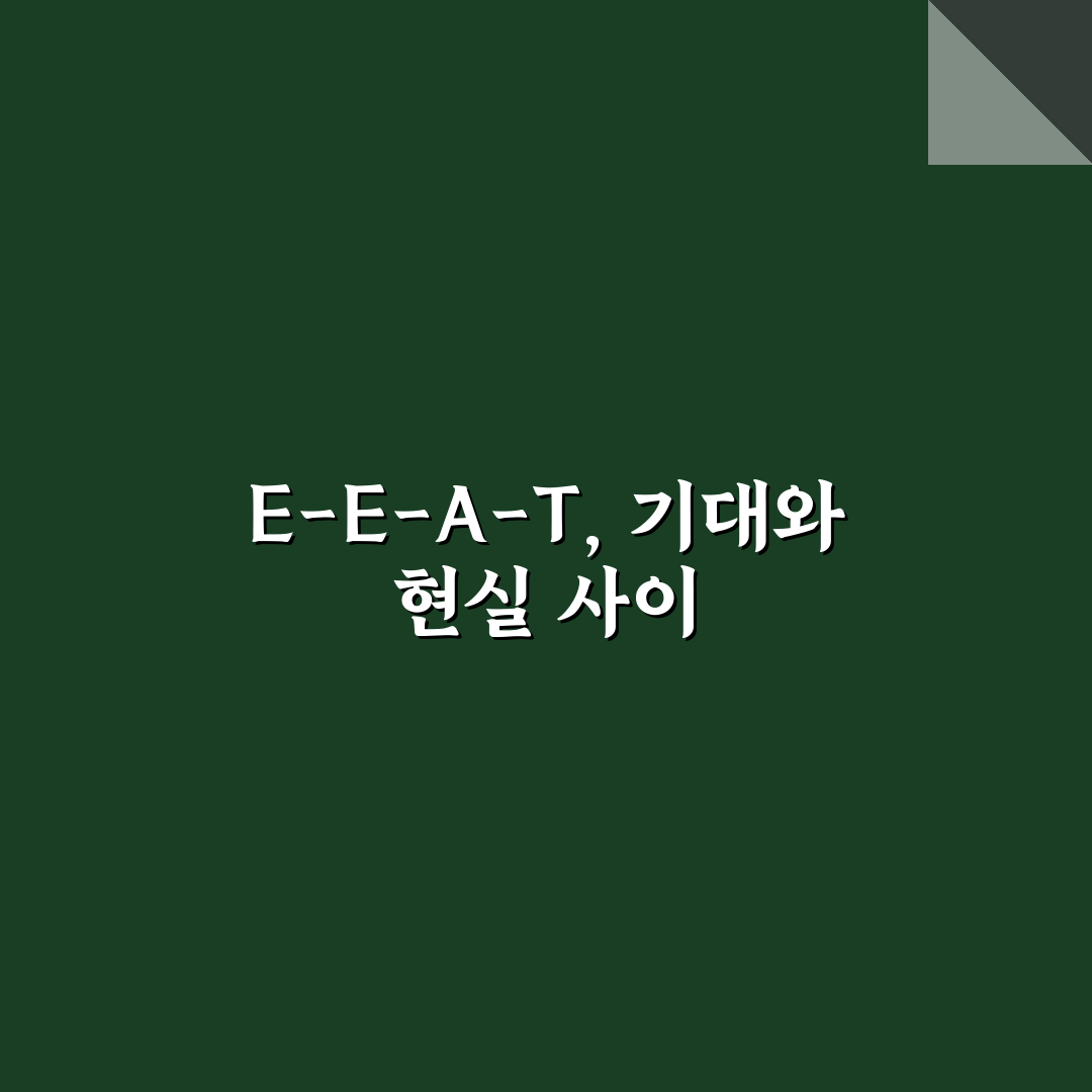 AI 시대 더욱 중요한 E-E-A-T 운영 전략 총정리 사용후기