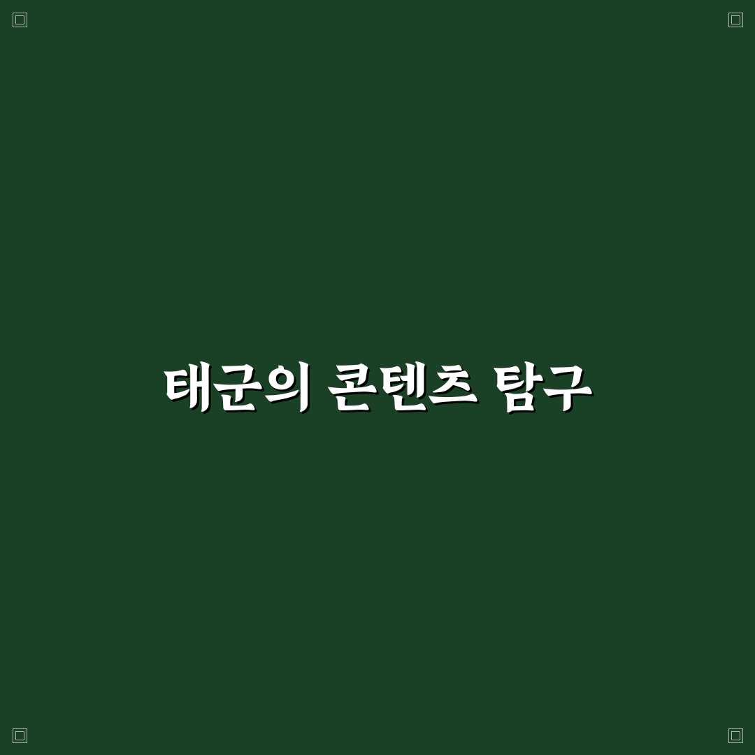 유튜버 태군 활동 방식과 성공 팁 정리