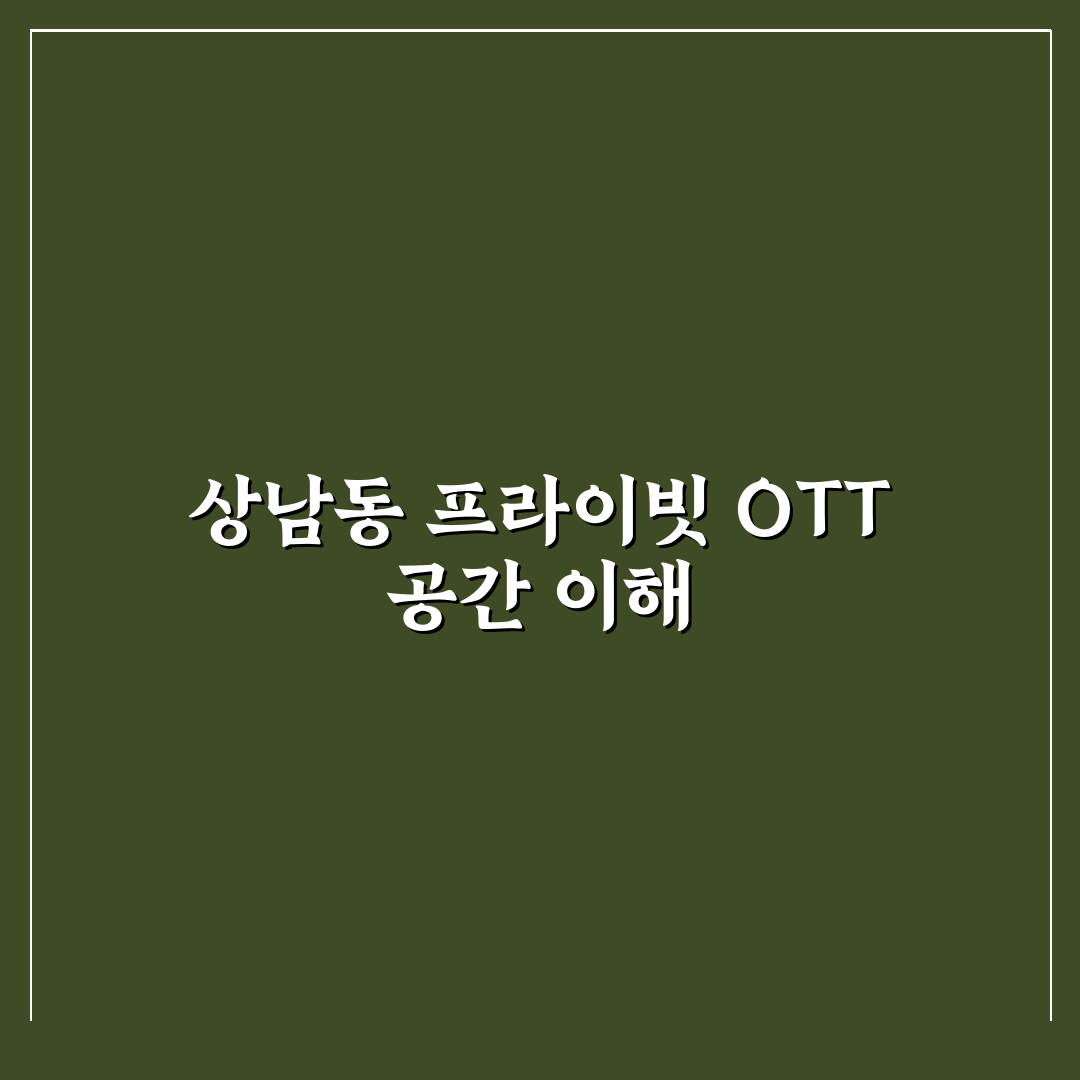 상남동 ott 프라이빗 이용 꿀팁과 후기 공유