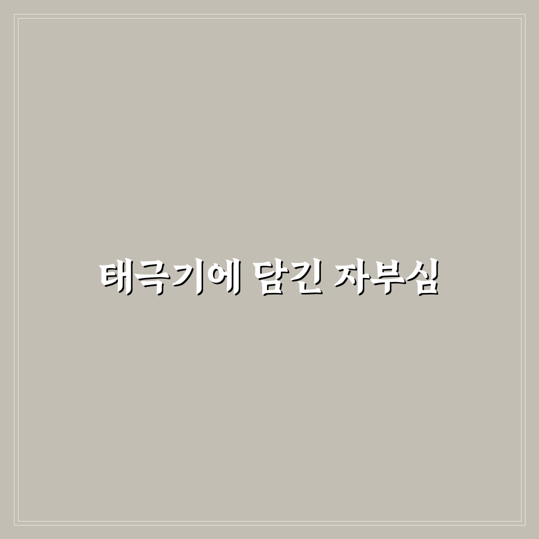 나는 자랑스런 태극기 앞에 마음가짐과 의미 정리하기