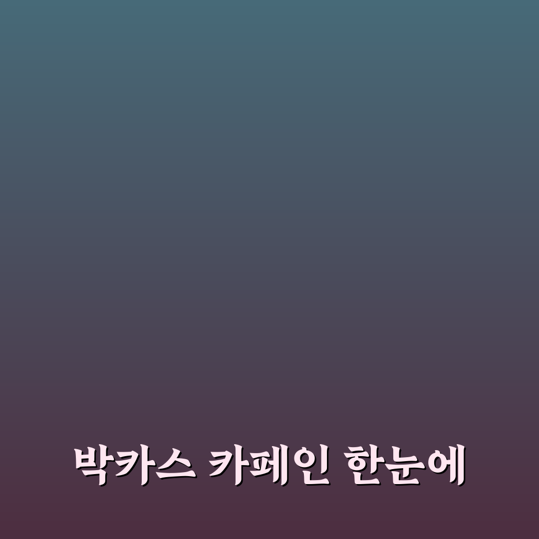 박카스 카페인 함량과 성분 쉽게 알려드려요