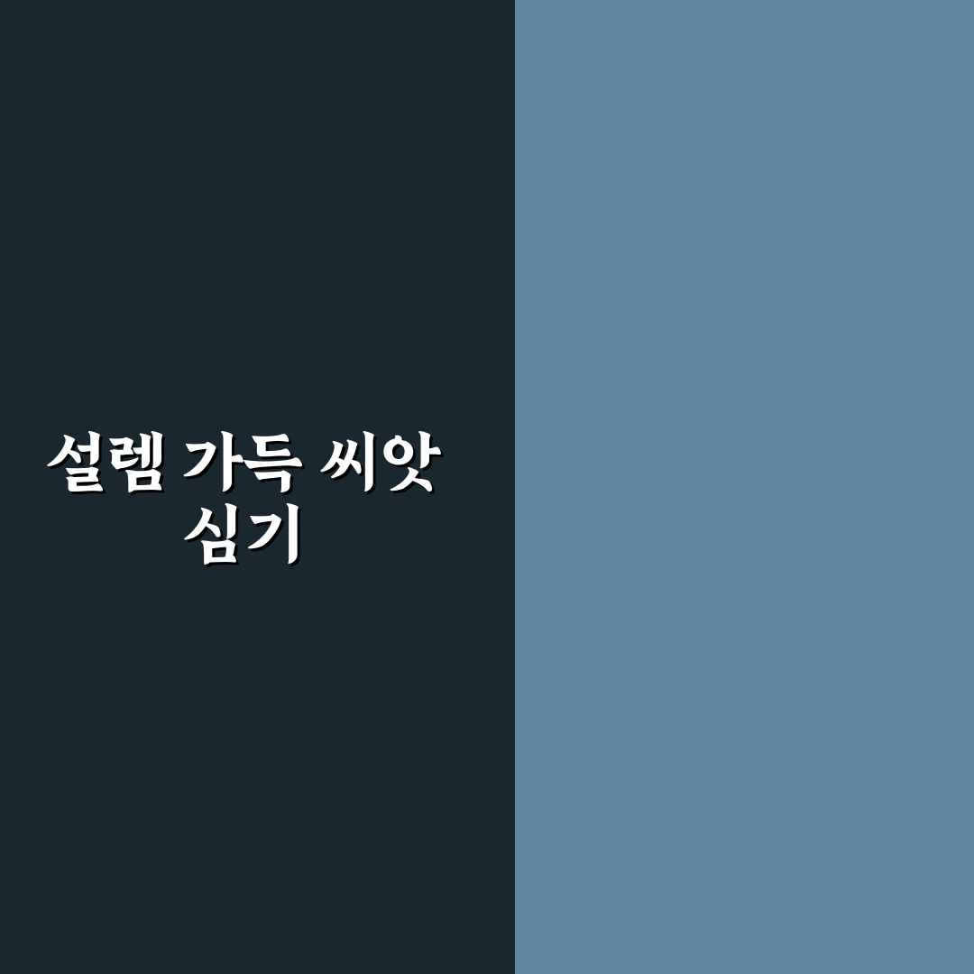 라일락 씨앗 발아 방법 직접 해보니 어려웠던 점들