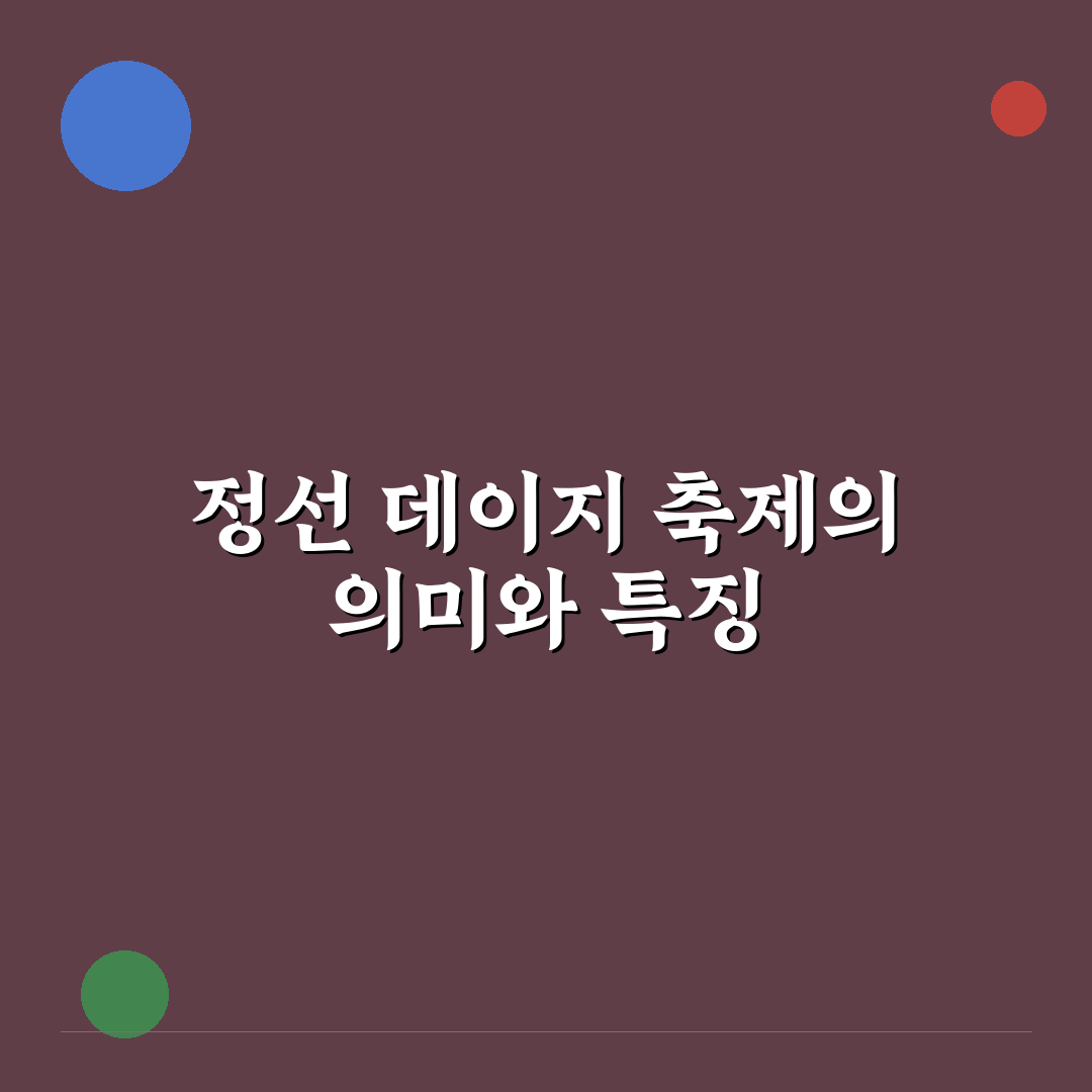 정선 데이지 축제 방문 꿀팁과 즐길 거리 정리