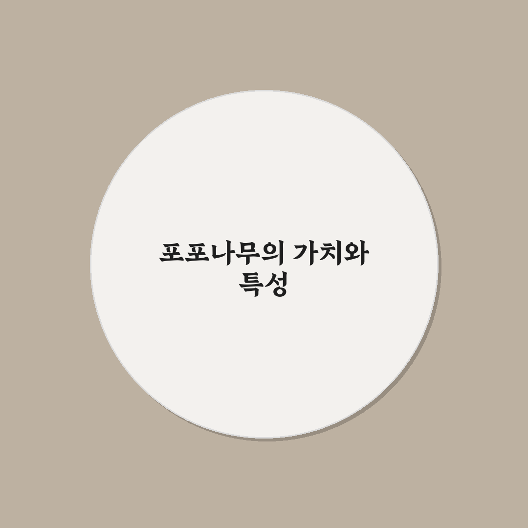 포포나무 대과종의 특성과 재배 꿀팁 공유